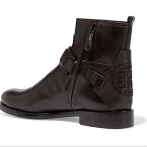 Tory Burch Dark Brown Derby Cutout Ankle Boots